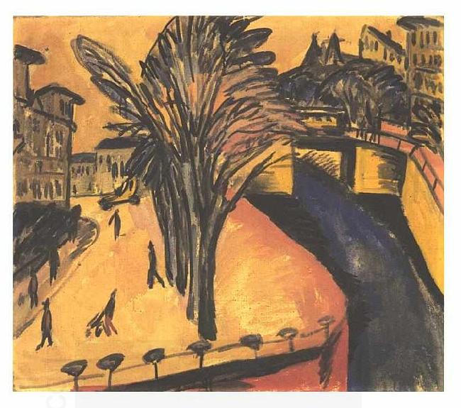 Ernst Ludwig Kirchner Gelbes Engelufer (heute: Engeldamm) in Berlin China oil painting art